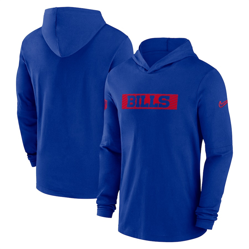 Men's Buffalo Bills Royal Sideline Performance Hoodie Men's Buffalo Bills Royal Sideline Performance Hoodie